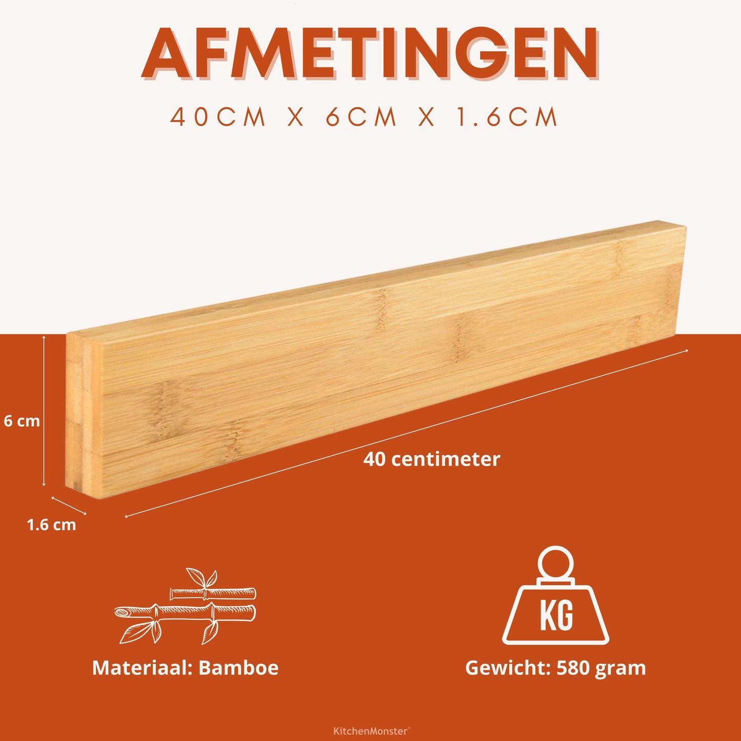 KitchenMonster® Messenmagneet 40cm