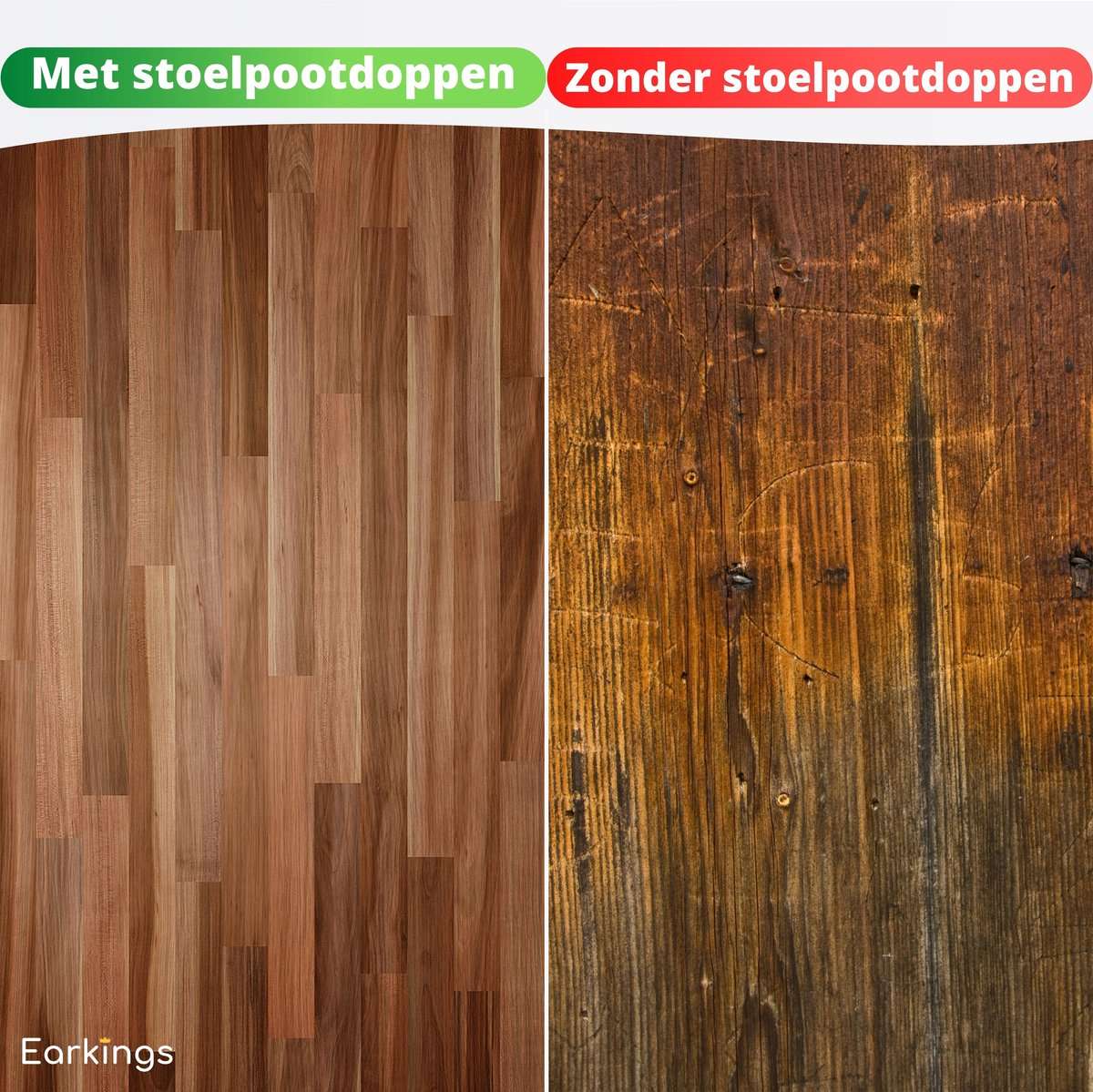 Stoelpoot Beschermers Vloerbeschermer Ø25-50 mm sokken - 24 stuks - grijs - Earkings