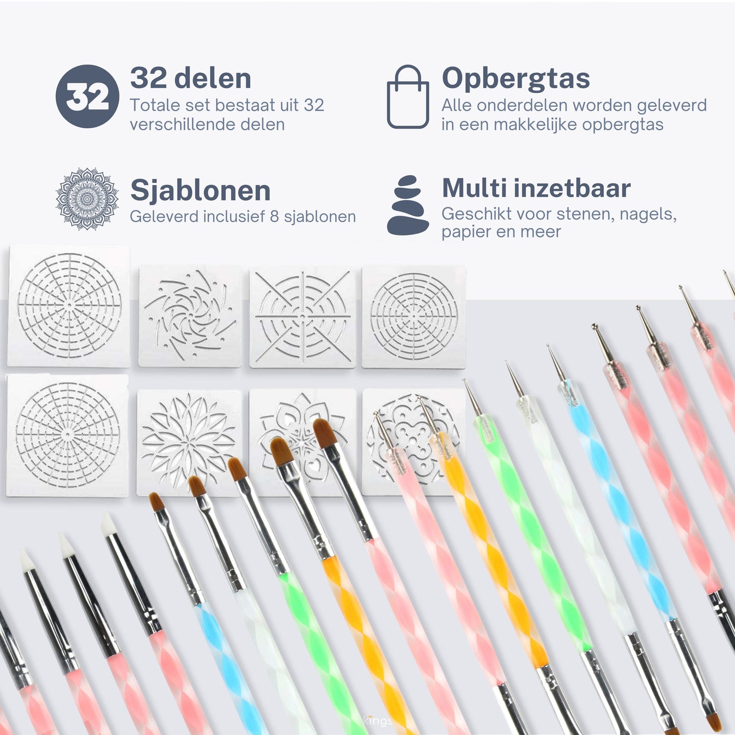 Dotting Tools Mandala set - inclusief Sjabloon