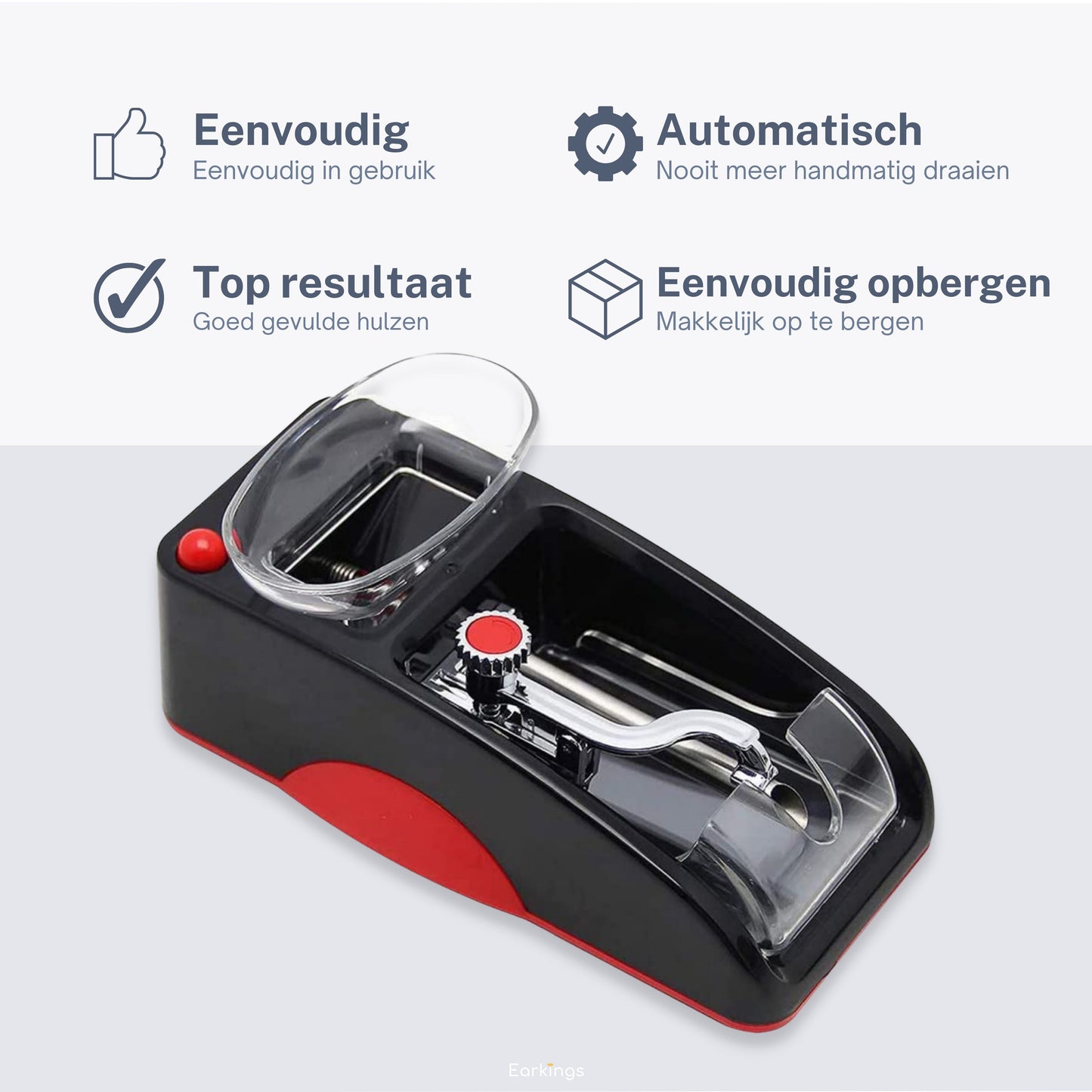Sigaretten Maker Electrisch - Elektrische Sigarettenmaker - rood (Tweede Kansje) - Earkings
