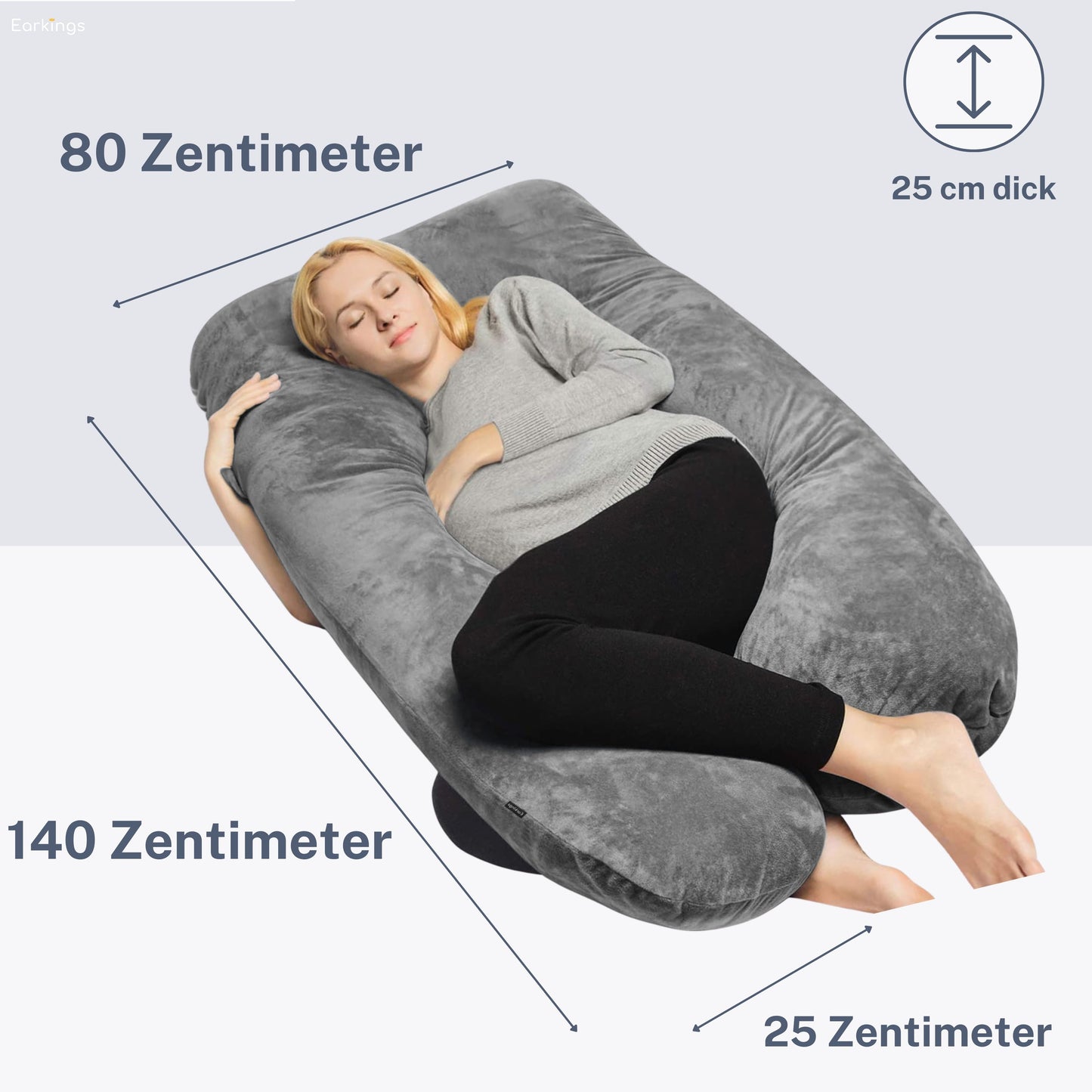 Pregnancy pillow Side sleeping pillow 140x80cm