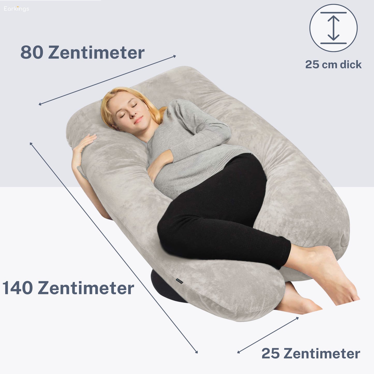 Pregnancy pillow Side sleeping pillow 140x80cm