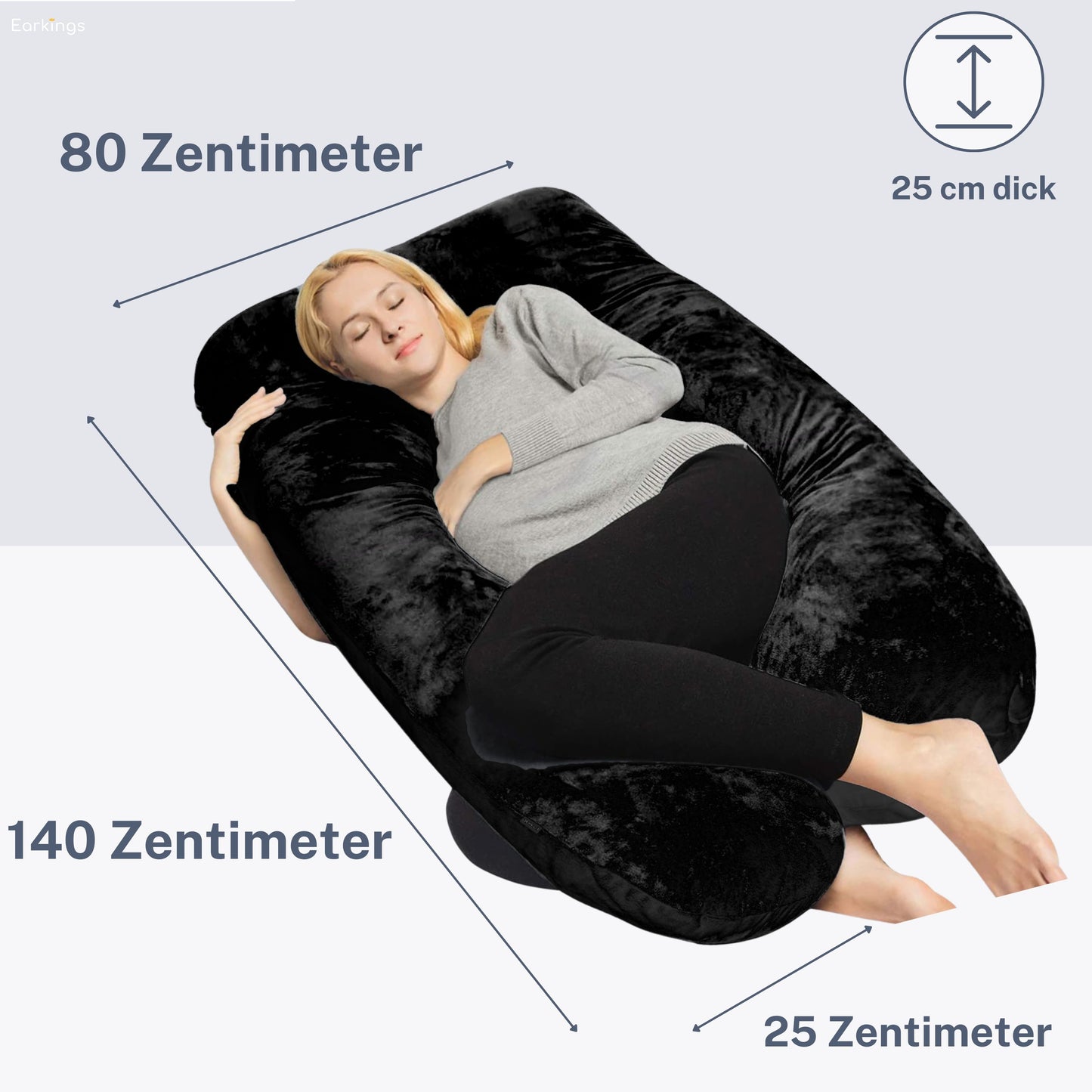 Pregnancy pillow Side sleeping pillow 140x80cm