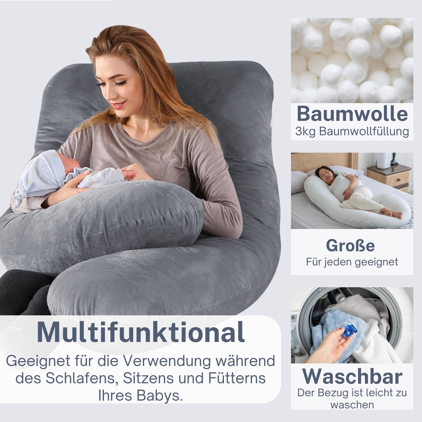 Pregnancy pillow Side sleeping pillow 140x80cm