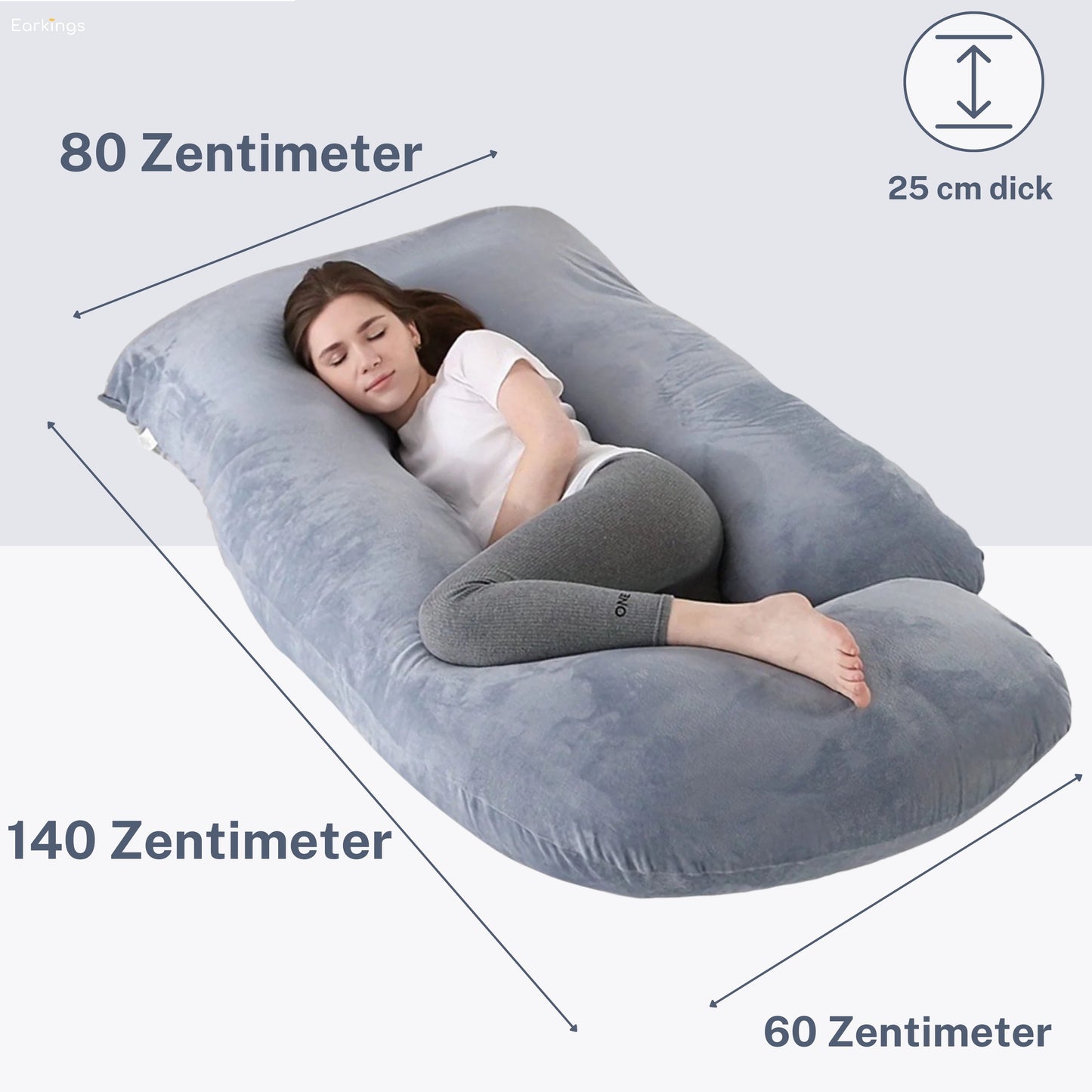 Pregnancy pillow Side sleeping pillow 140x80cm