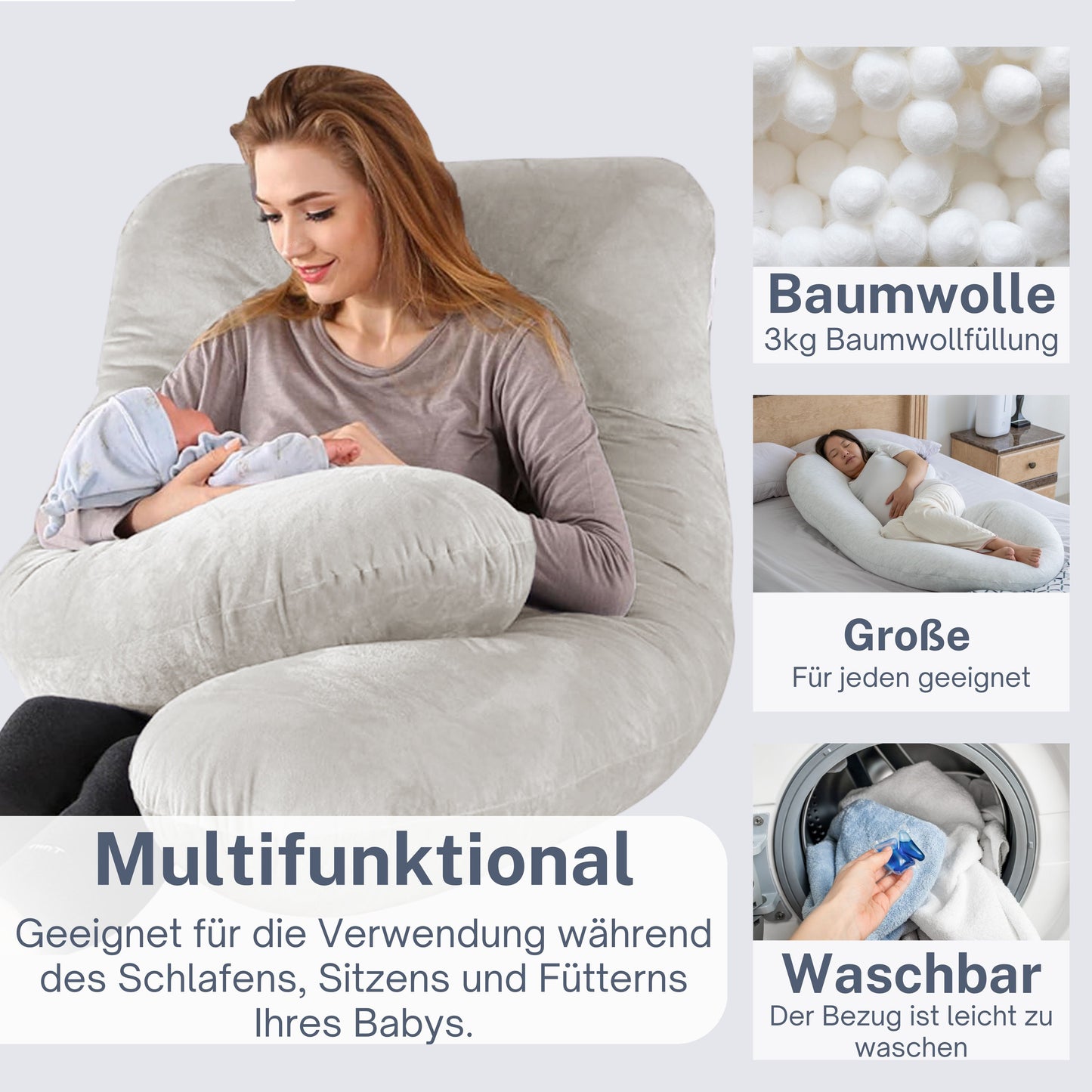 Pregnancy pillow Side sleeping pillow 140x80cm