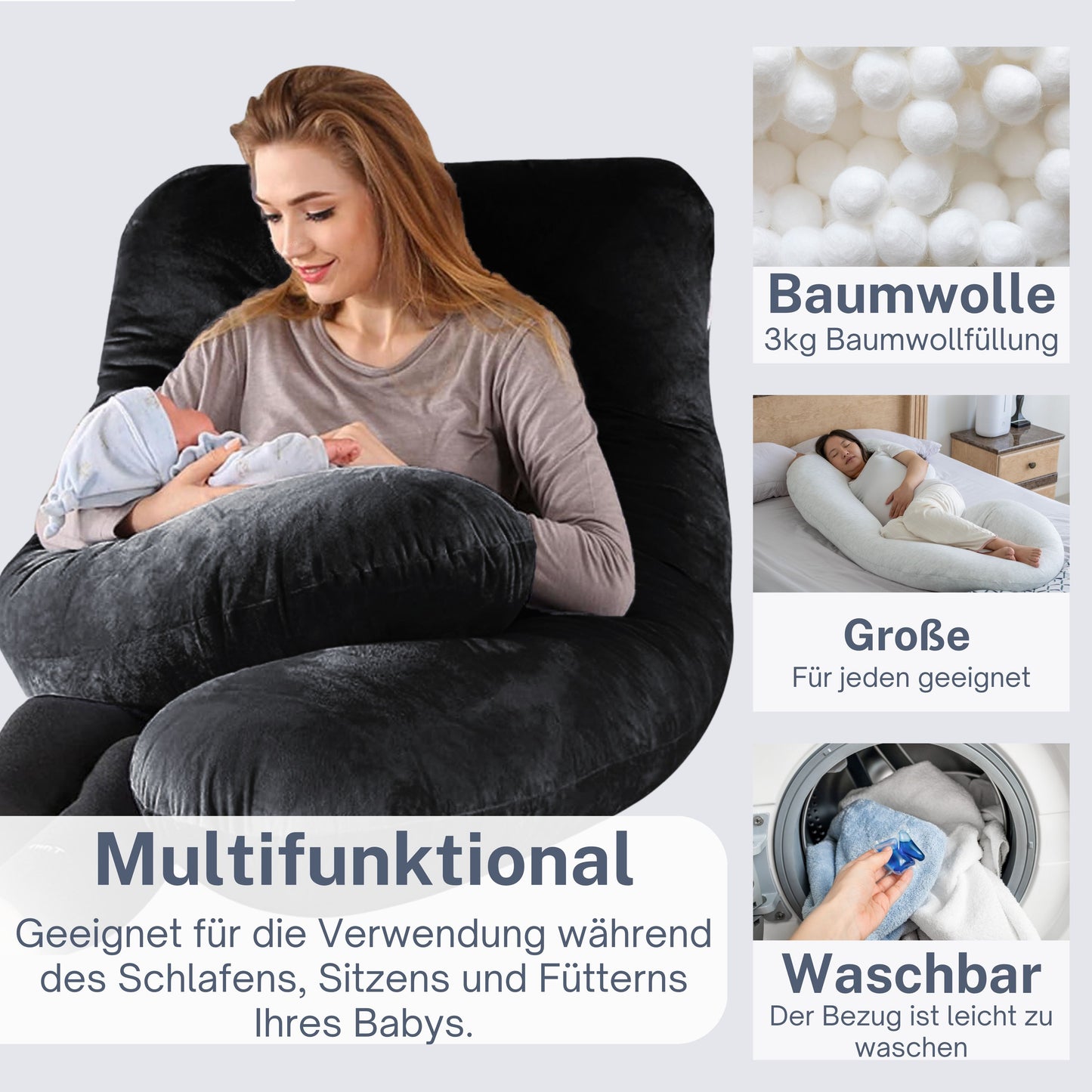 Pregnancy pillow Side sleeping pillow 140x80cm