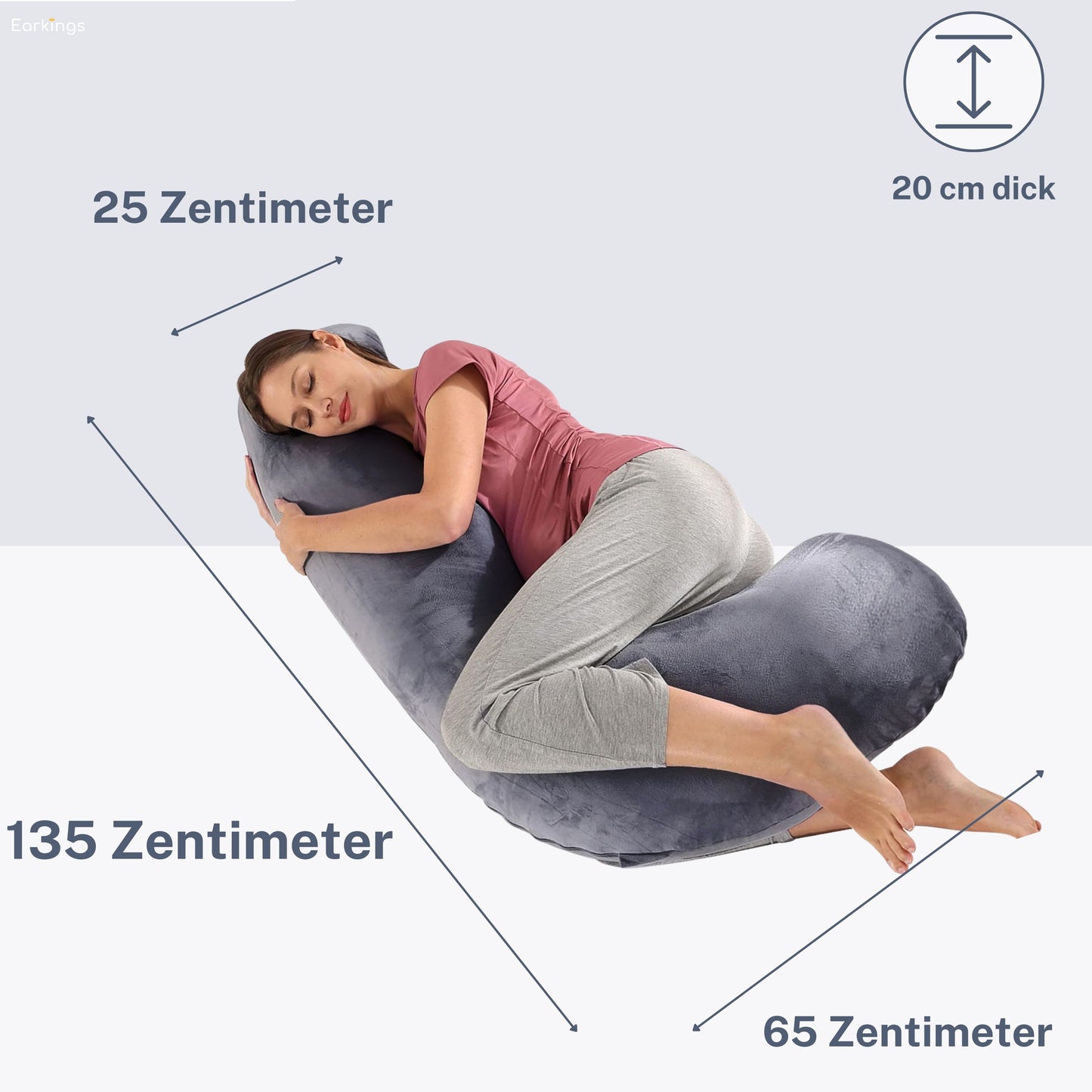Pregnancy pillow Side sleeping pillow 140x80cm