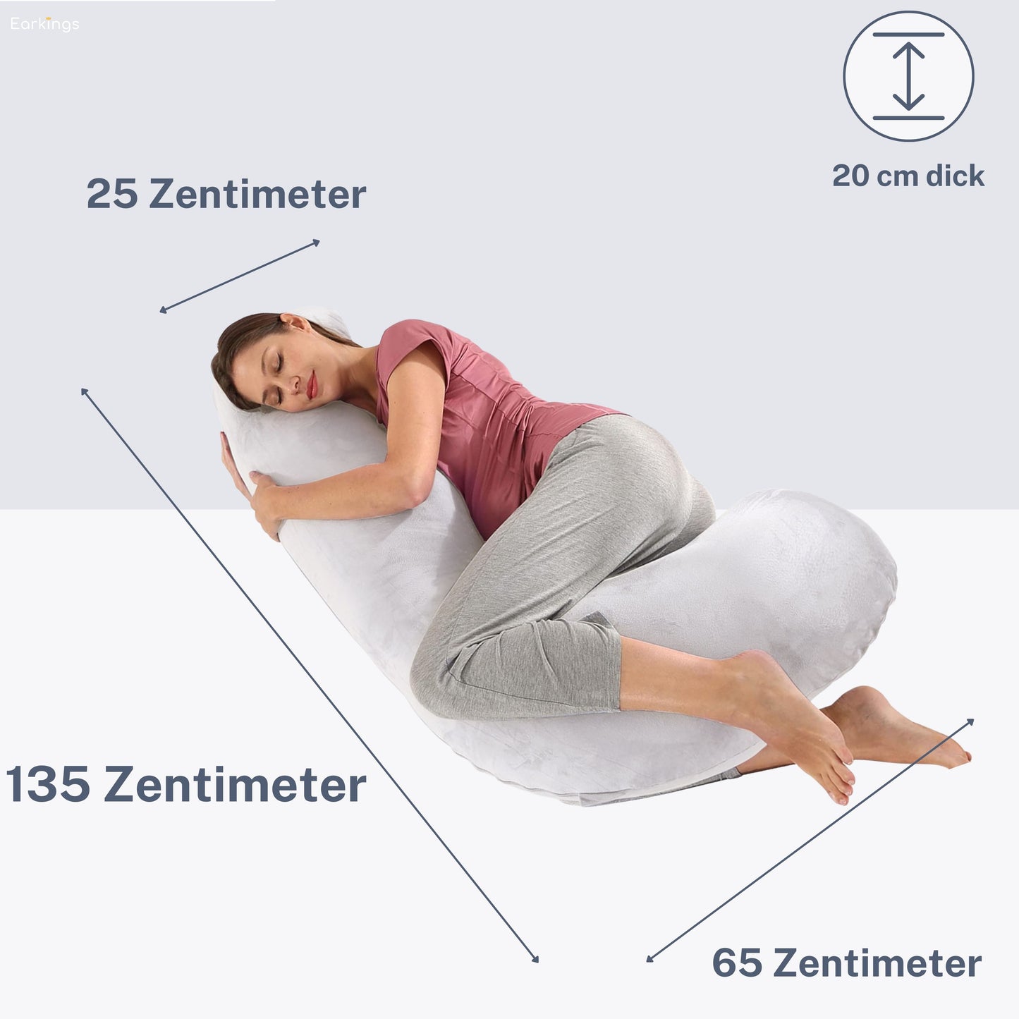 Pregnancy pillow Side sleeping pillow 140x80cm