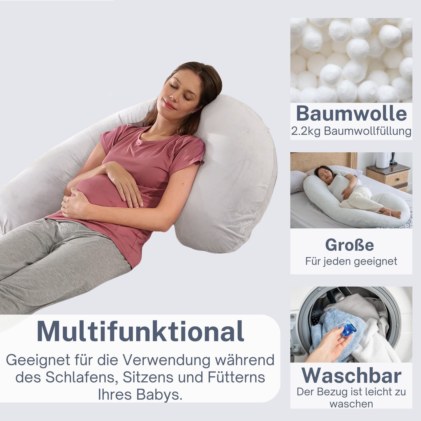 Pregnancy pillow Side sleeping pillow 140x80cm