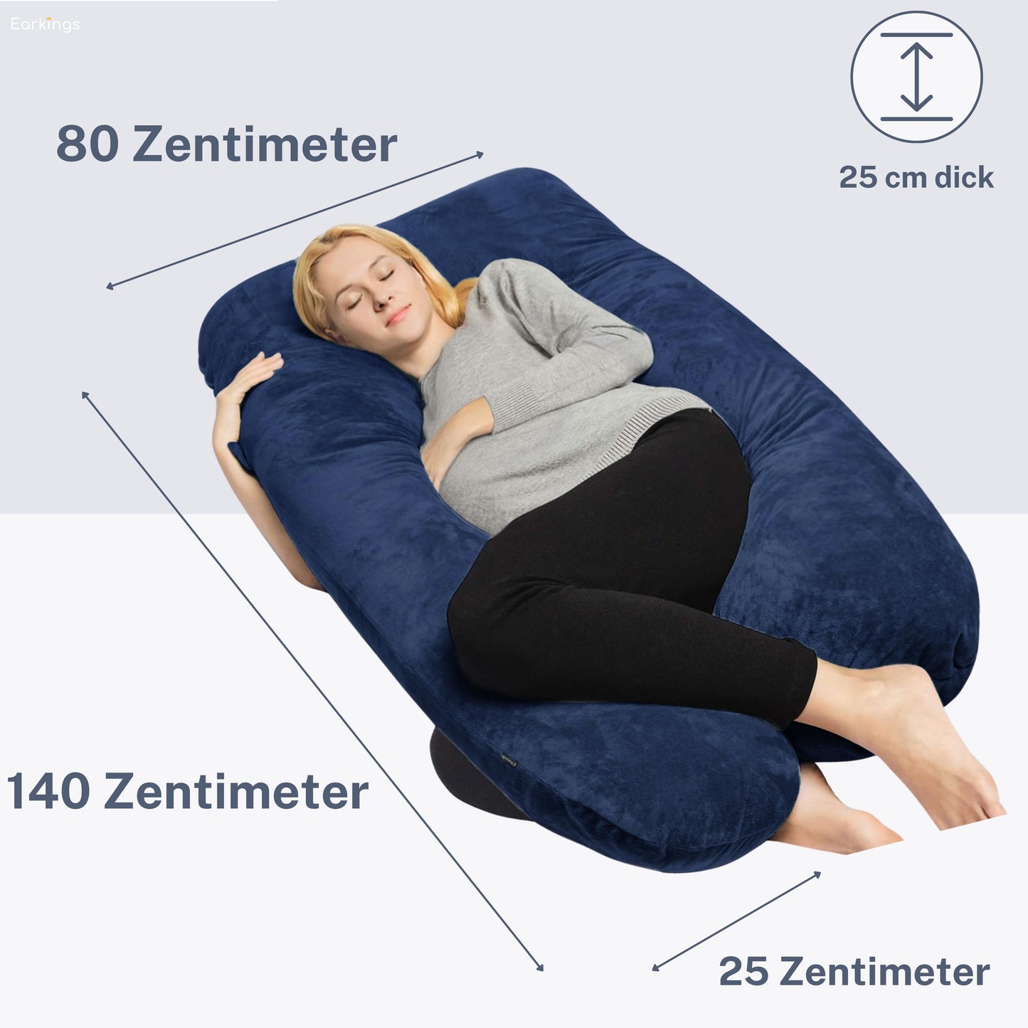 Pregnancy pillow Side sleeping pillow 140x80cm