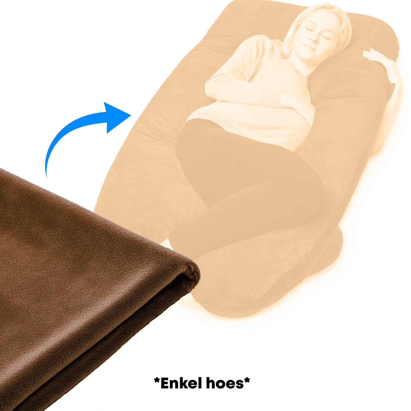 Cover for pregnancy pillow side sleeping pillow 140x80cm