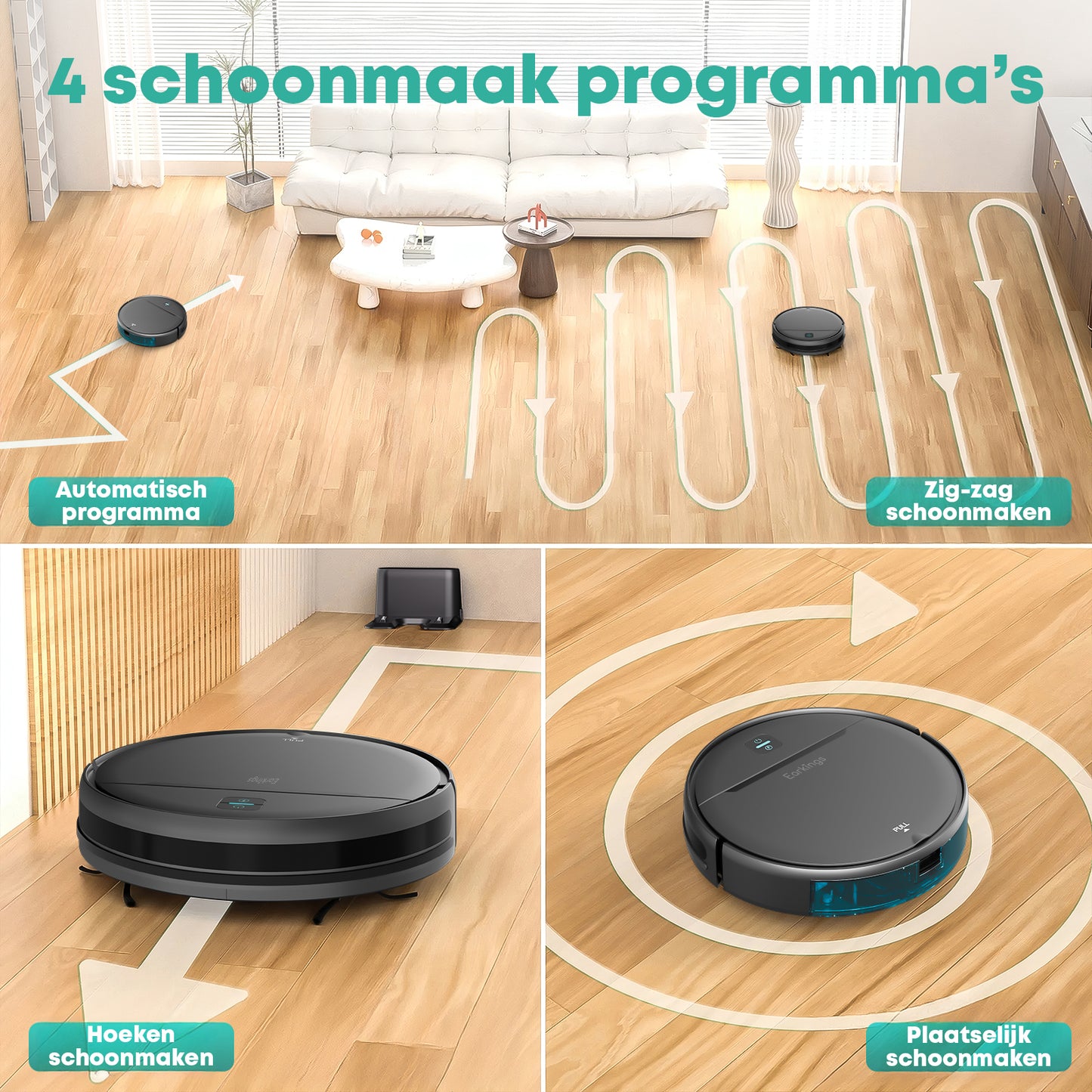 Robot vacuum cleaner SMART with mopping function and charging station