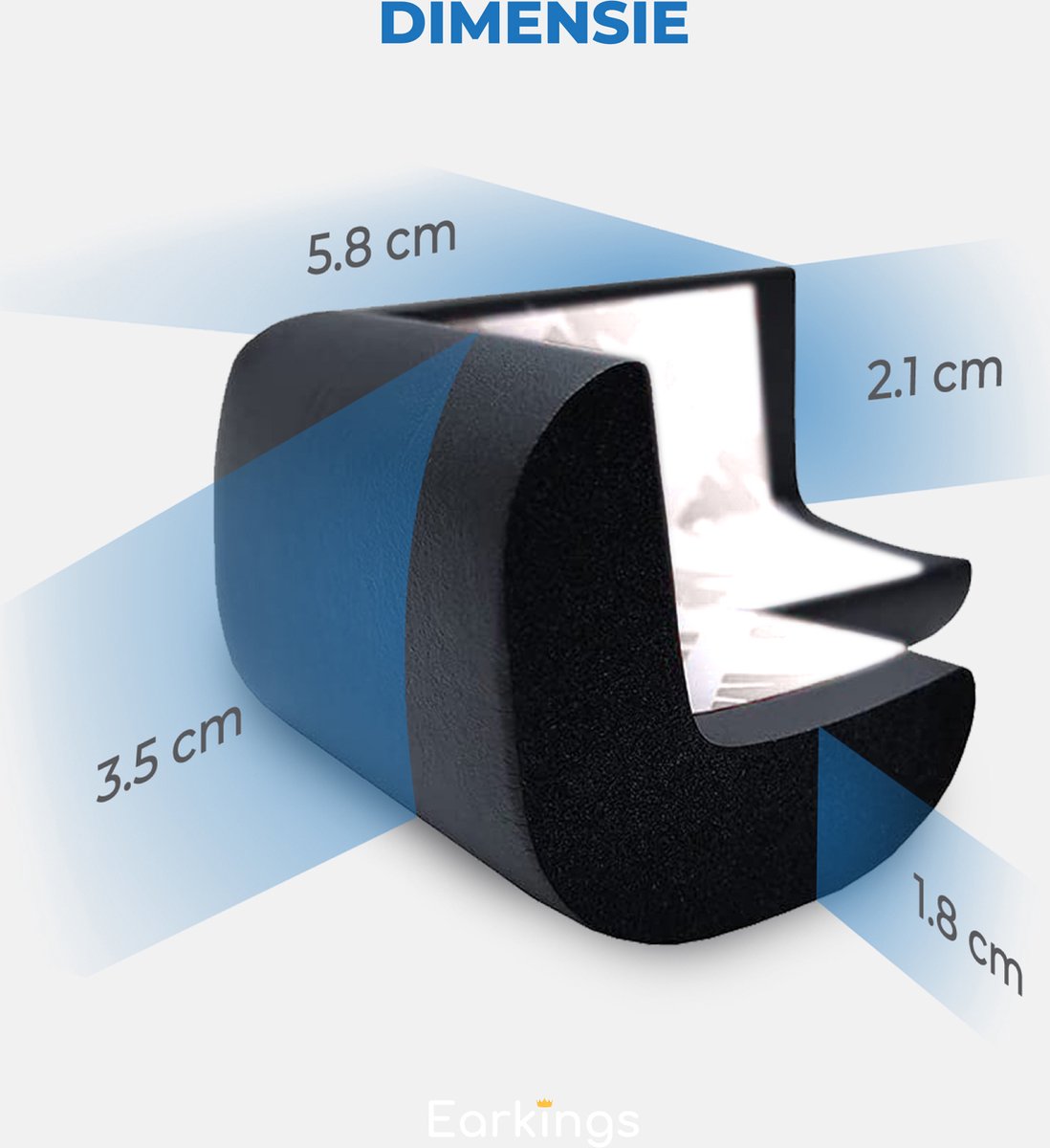 Hoekbeschermer Stootrand van Zacht Foam - Set van 12 - Earkings