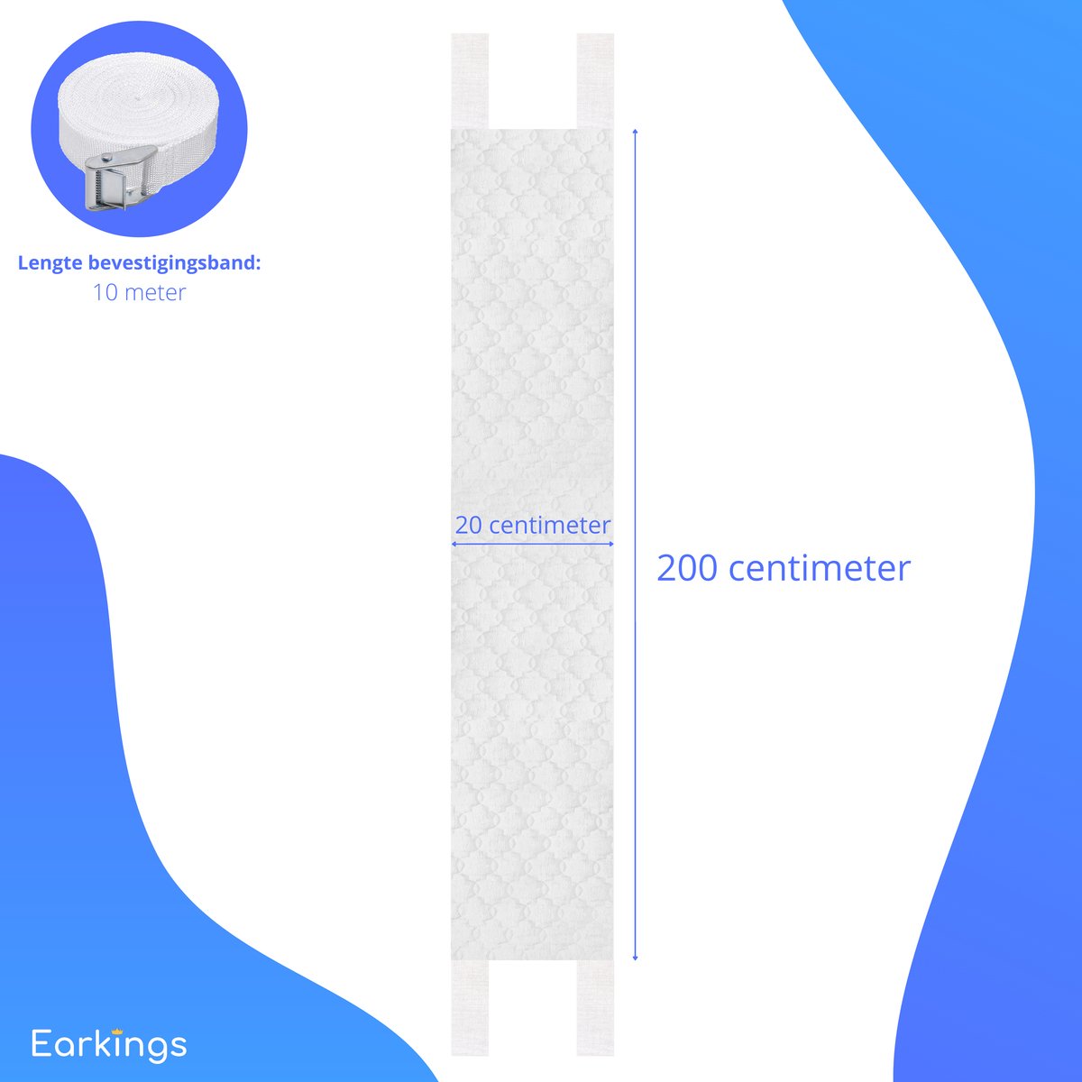 Matraswig met Band Bedbinder - Liefdesbrug 200x20x7cm T stuk - Earkings