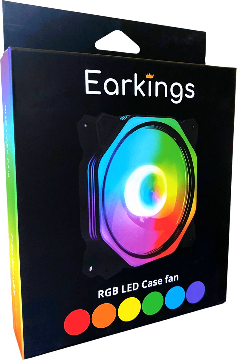 RGB Fan PC case fan - 120mm 4-pin - wit - Earkings
