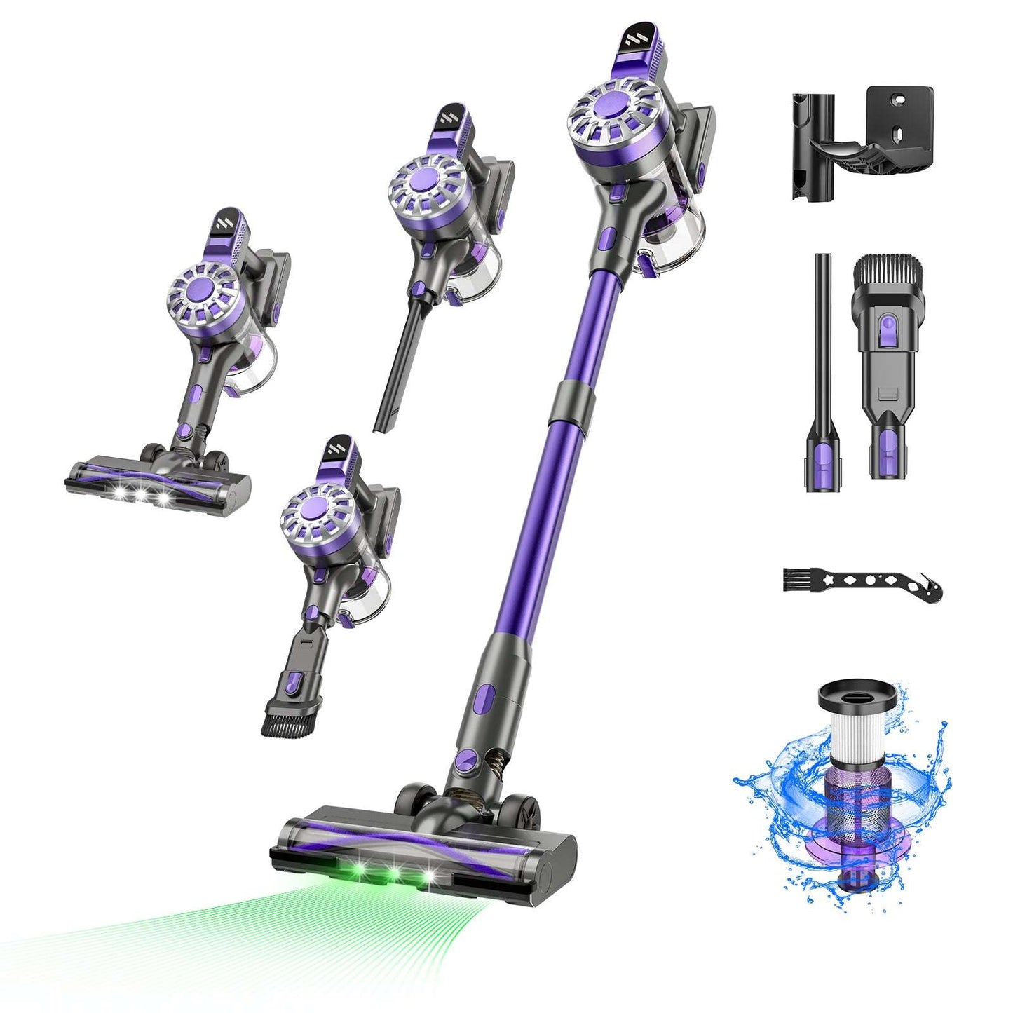 Steelstofzuiger Draadloos met Greenlight - Earkings