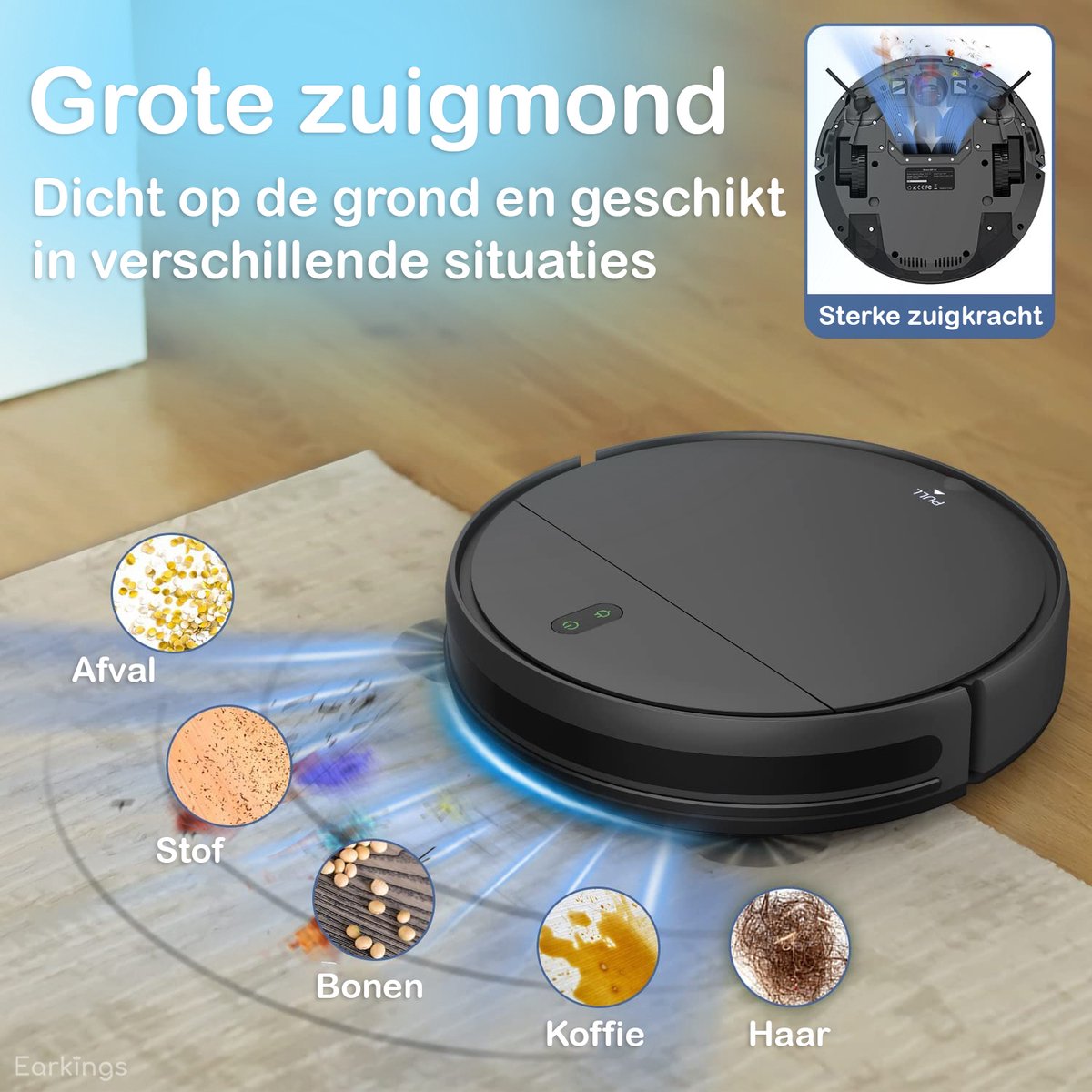 Robotstofzuiger SMART met Dweilfunctie en Laadstation