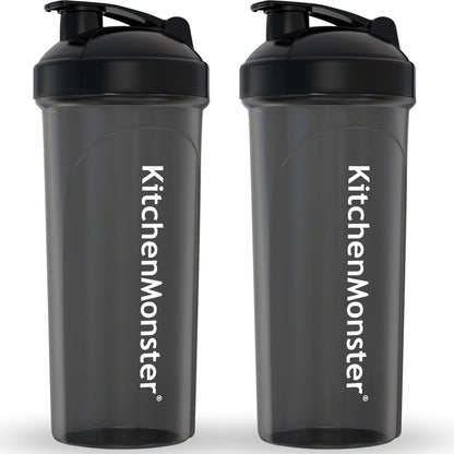 KitchenMonster® Shakebeker set van 2 - zwart