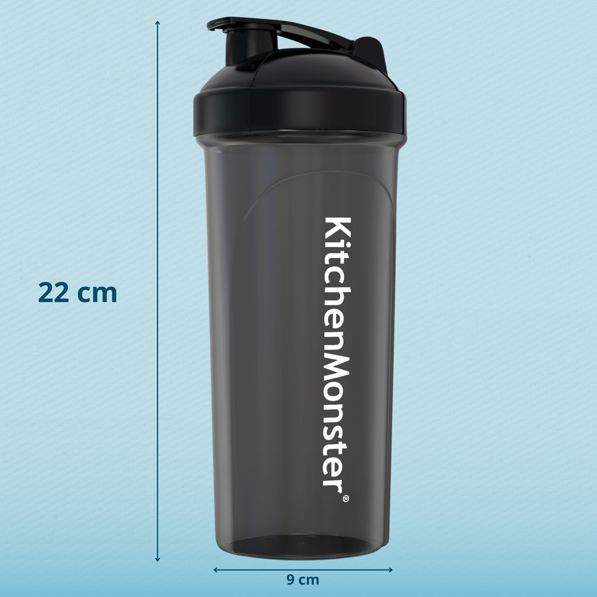 KitchenMonster® Shakebeker set van 2 - zwart