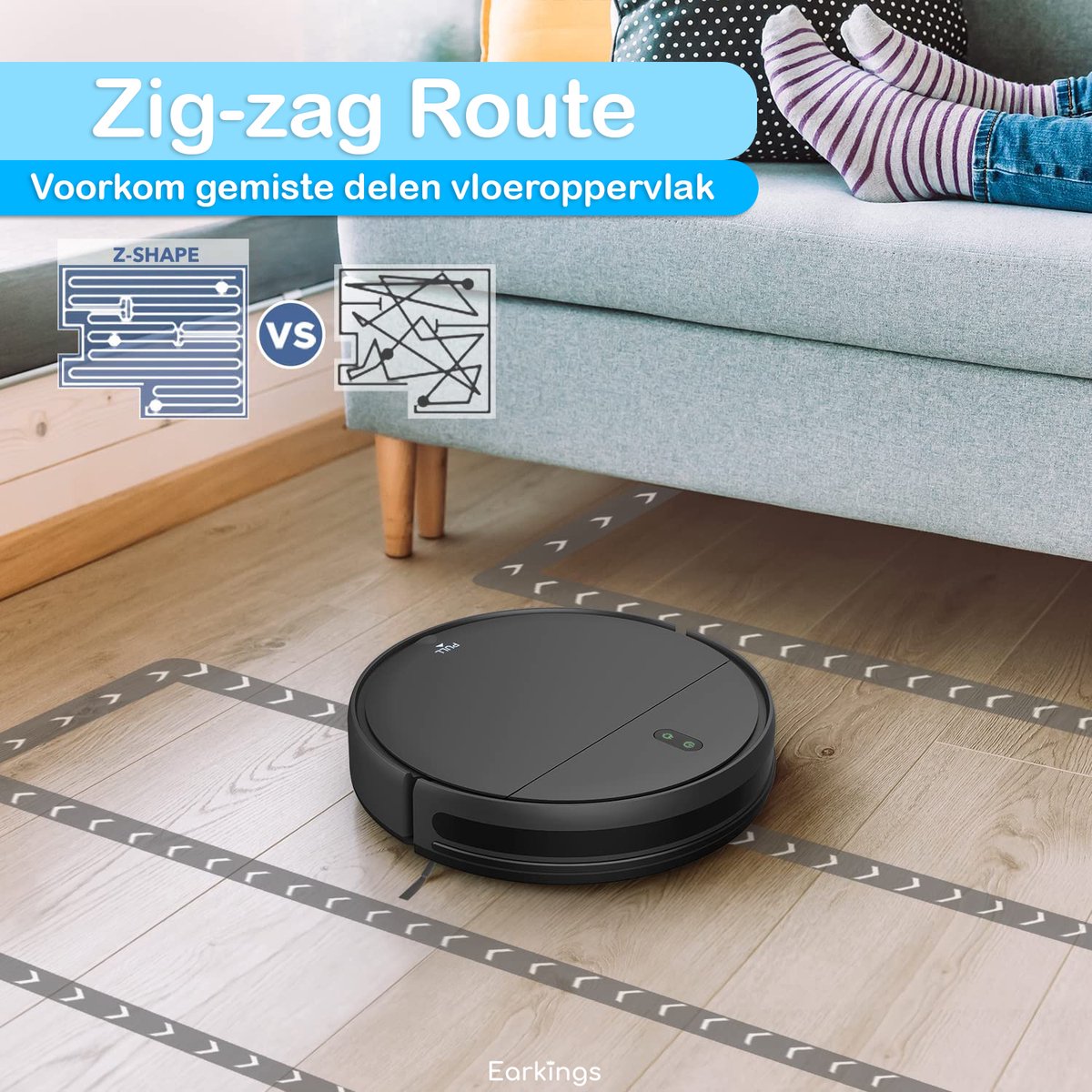 Robotstofzuiger SMART met Dweilfunctie en Laadstation