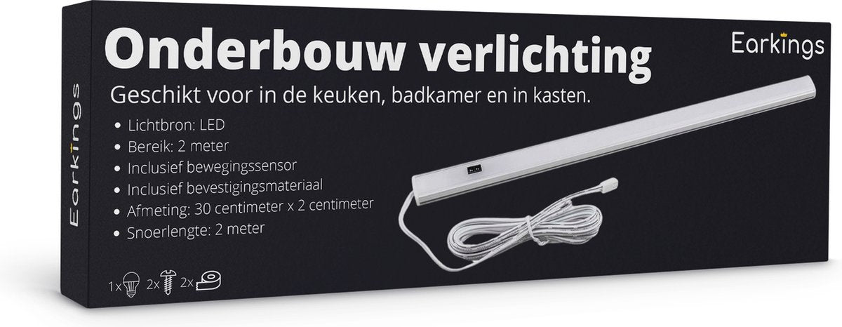 Onderbouwverlichting LED Met Bewegingssensor 30cm - Natuurlijk Wit