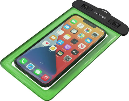 Waterdichte telefoonhoesjes Set van 2 stuks - zwart & groen