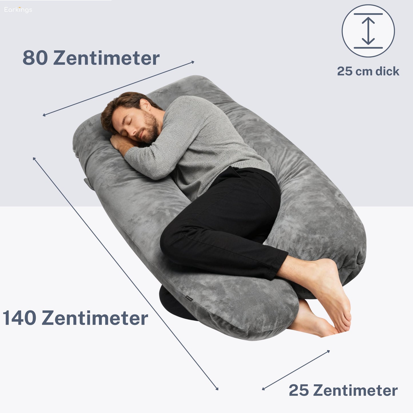 Pregnancy pillow Side sleeping pillow 140x80cm