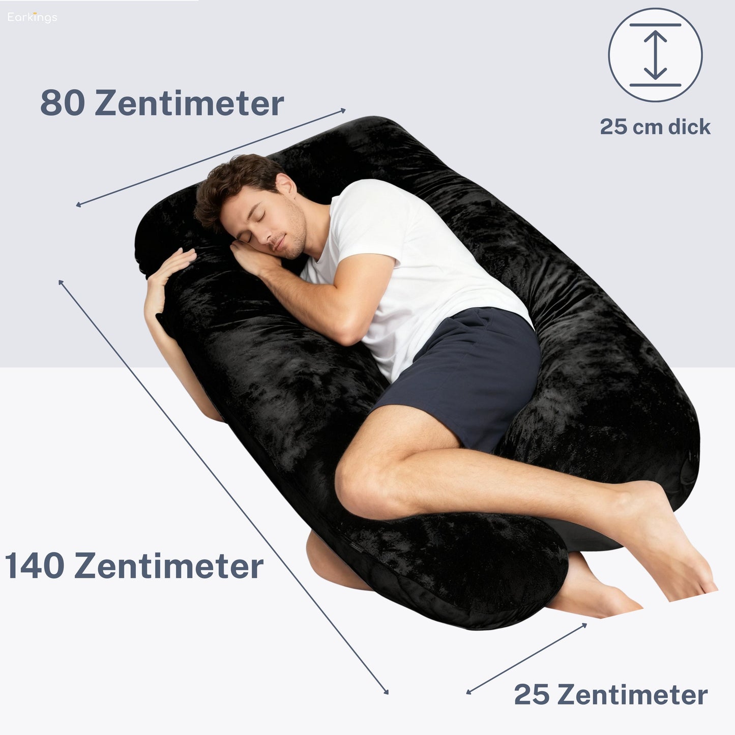 Pregnancy pillow Side sleeping pillow 140x80cm