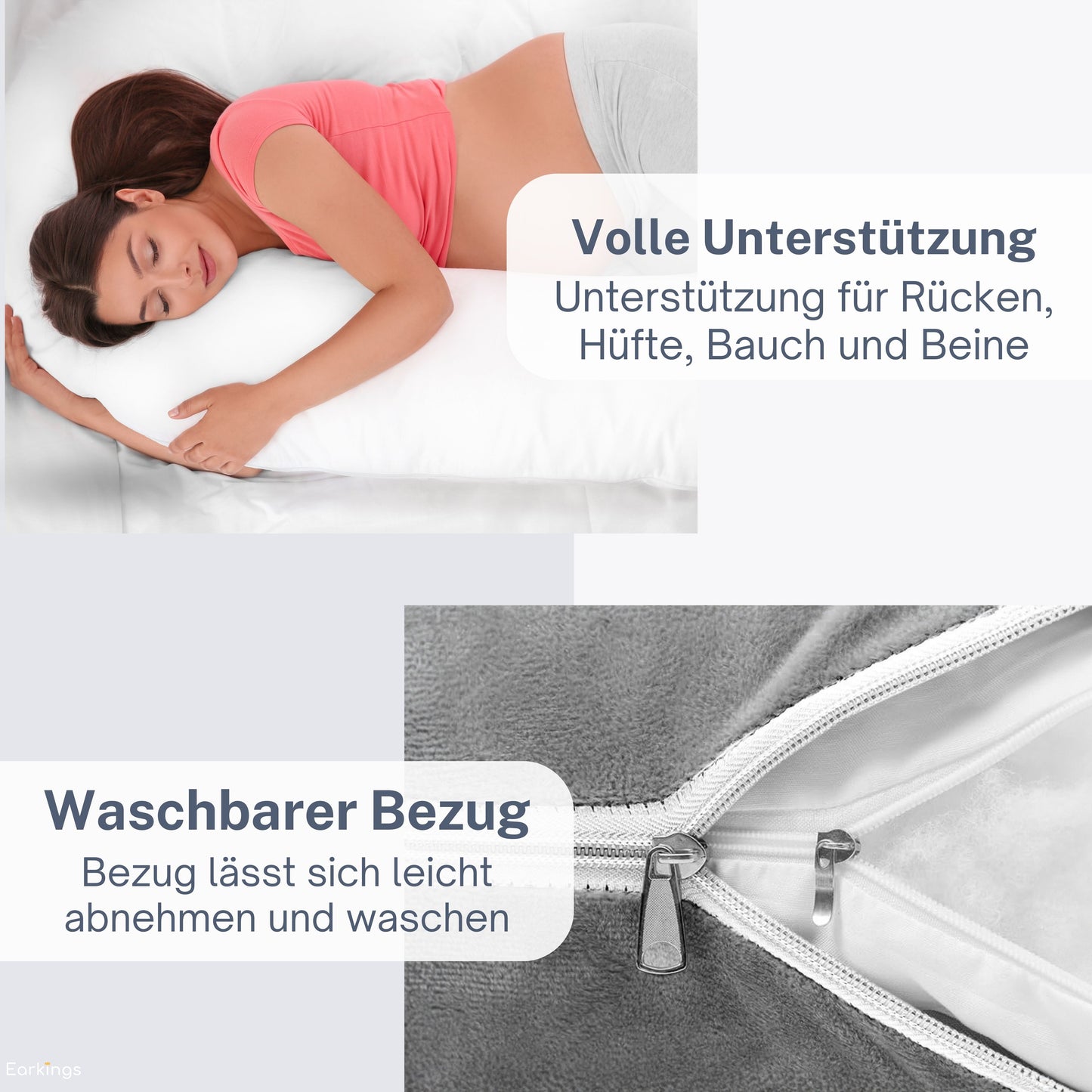 Pregnancy pillow Side sleeping pillow 140x80cm