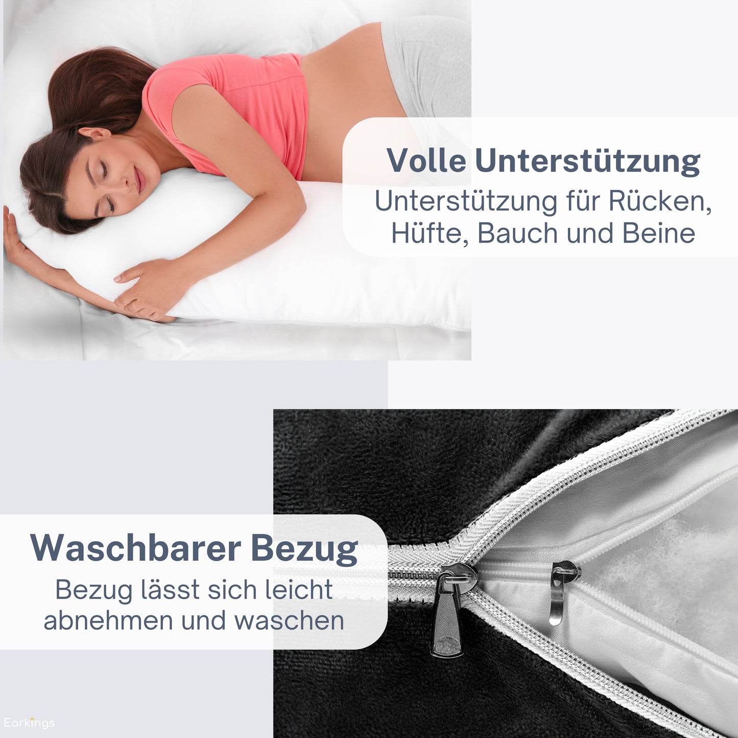 Pregnancy pillow Side sleeping pillow 140x80cm