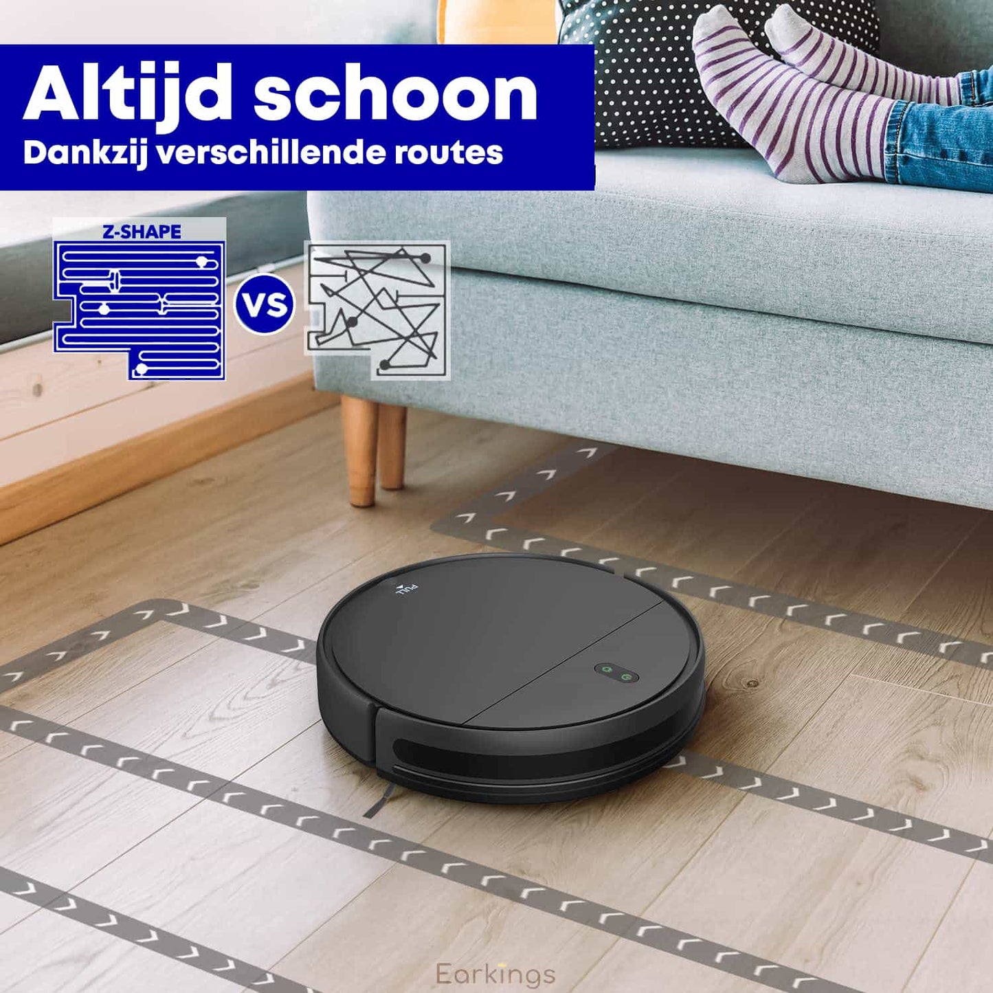 Robotstofzuiger SMART met Dweilfunctie en Laadstation (Tweede Kansje)