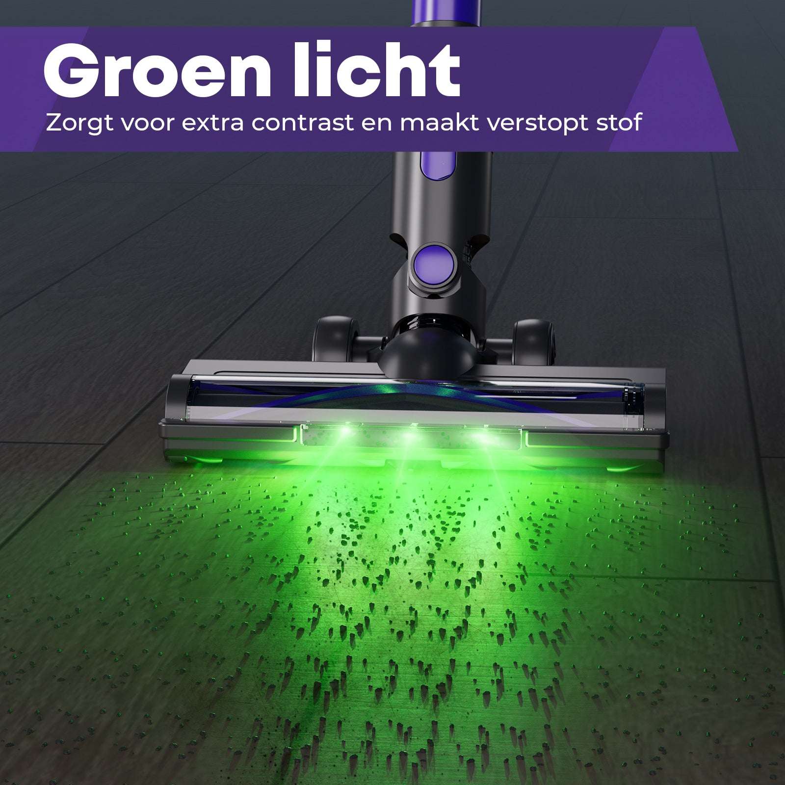 Steelstofzuiger Draadloos met Greenlight - Earkings