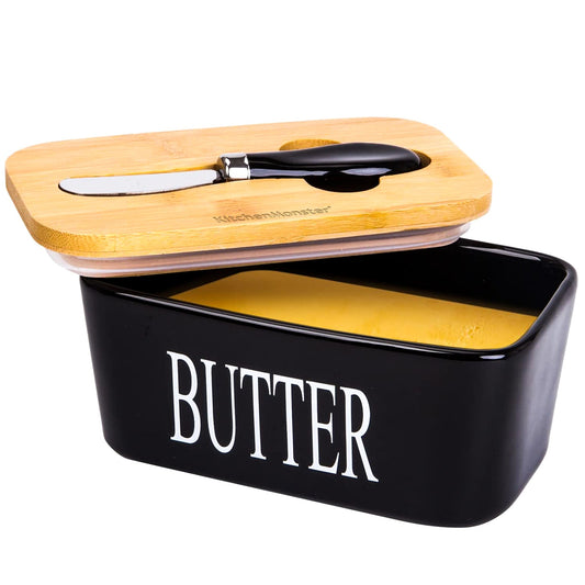 KitchenMonster® Butter Dish Black