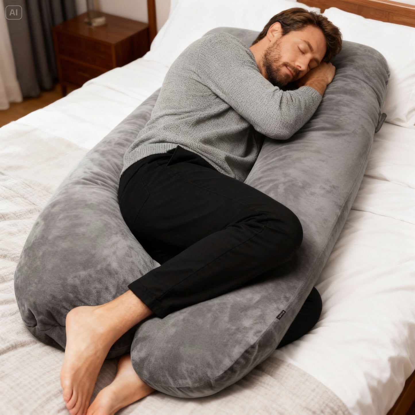 Zijslaapkussen 140x80cm