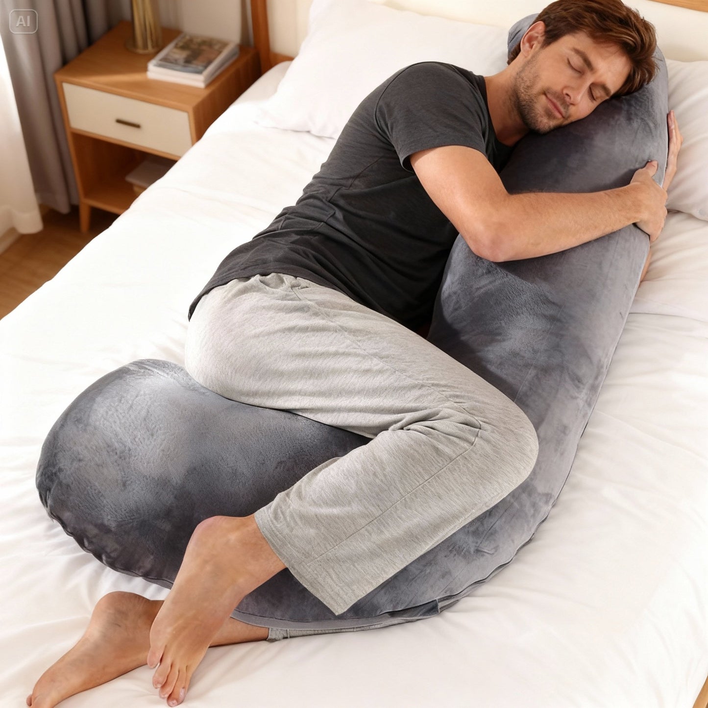 Zijslaapkussen 140x80cm