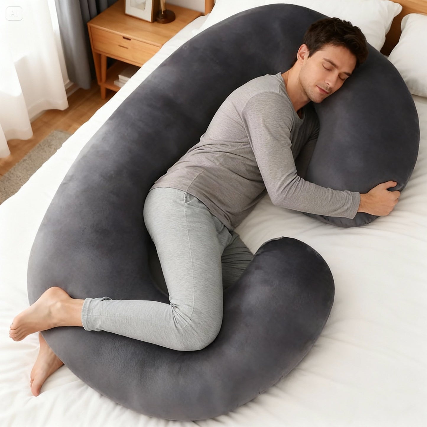 Zijslaapkussen 140x80cm