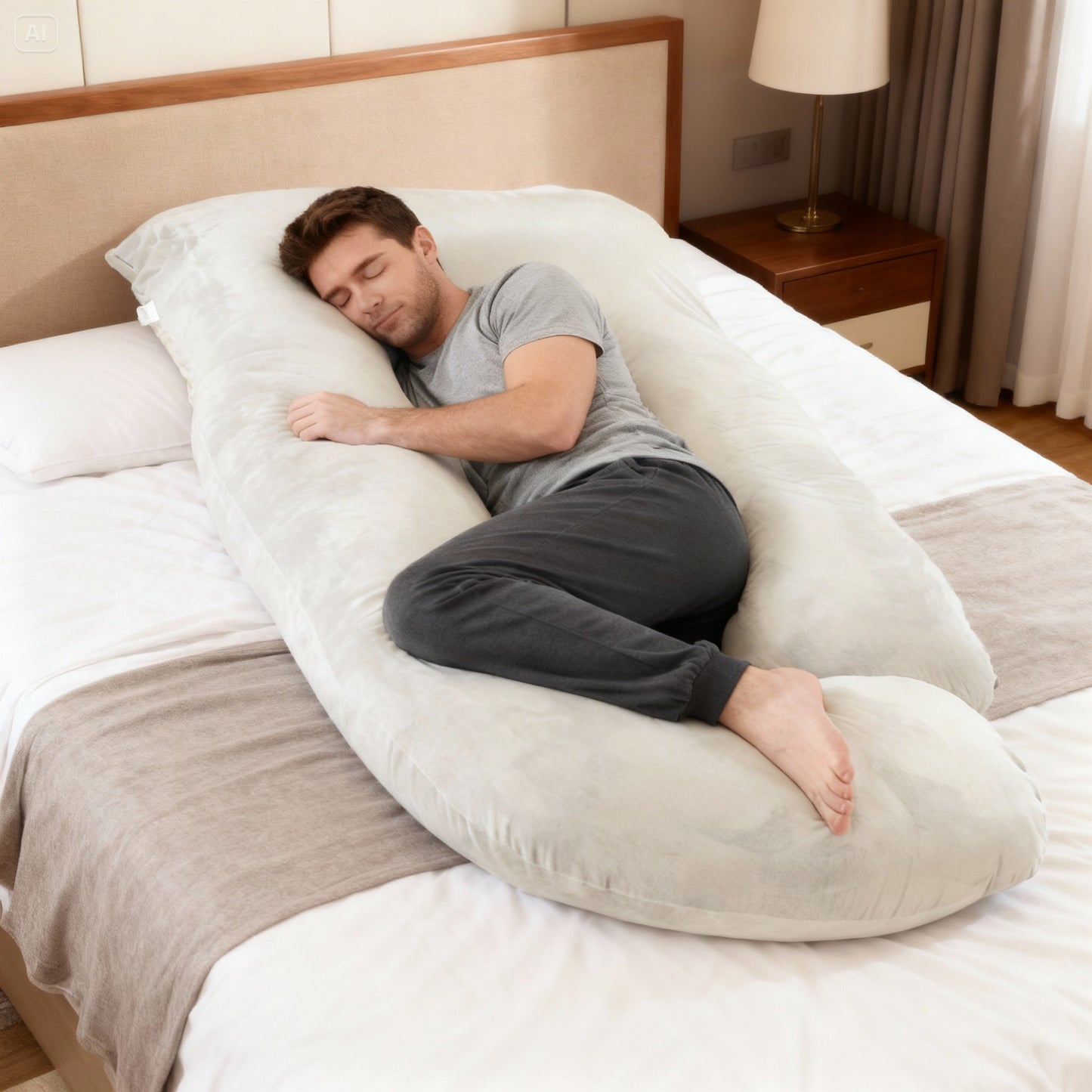 Zijslaapkussen 140x80cm