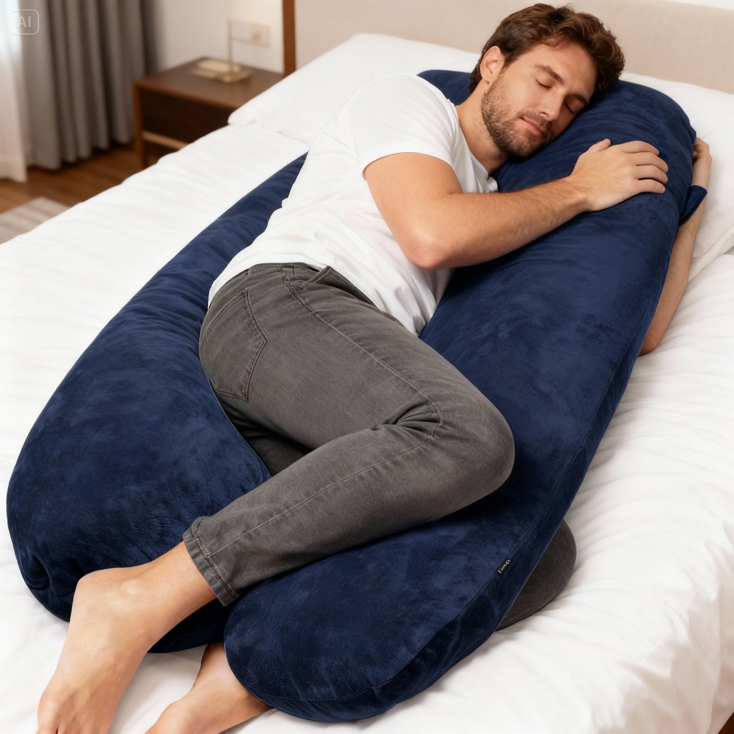 Zijslaapkussen 140x80cm