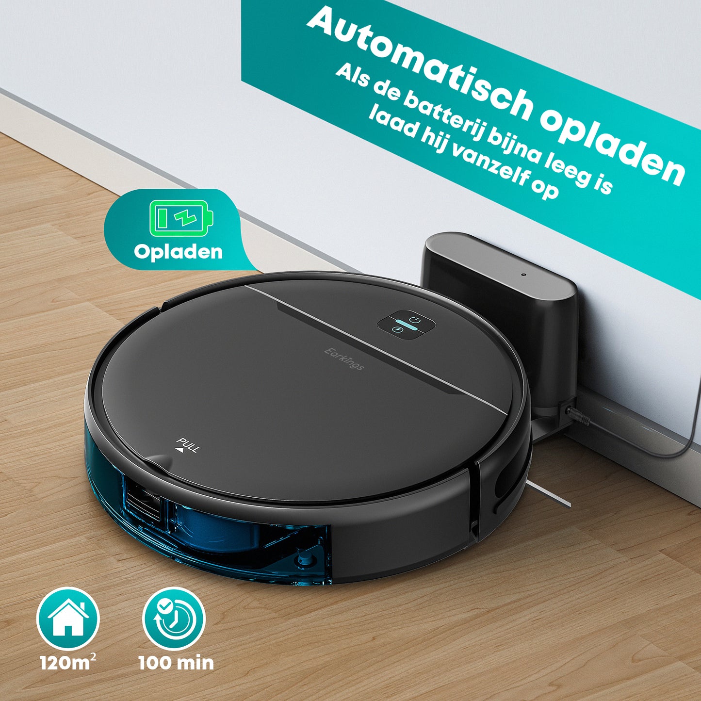 Robot vacuum cleaner SMART with mopping function and charging station
