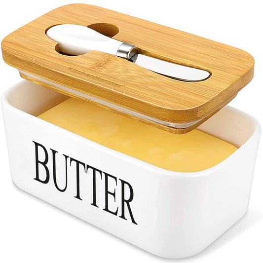 KitchenMonster® Butter Dish White