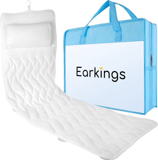 Bath cushion Deluxe 126x44x8 cm with suction cups and hanging hook