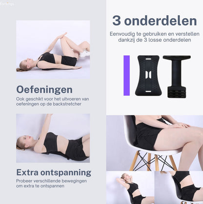 Backstretcher Massage Apparaat met Zachte Pads - paars