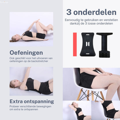 Backstretcher Massage Apparaat met Zachte Pads - rood