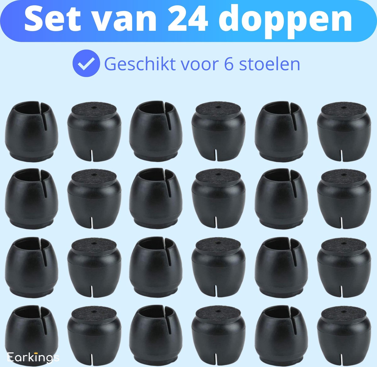 Stoelpoot beschermers - Anti Kras Stoelpootdoppen - Rond - 30mm - Zwart Stoelpoot beschermers - Anti Kras Stoelpootdoppen - Rond - 30mm - Zwart