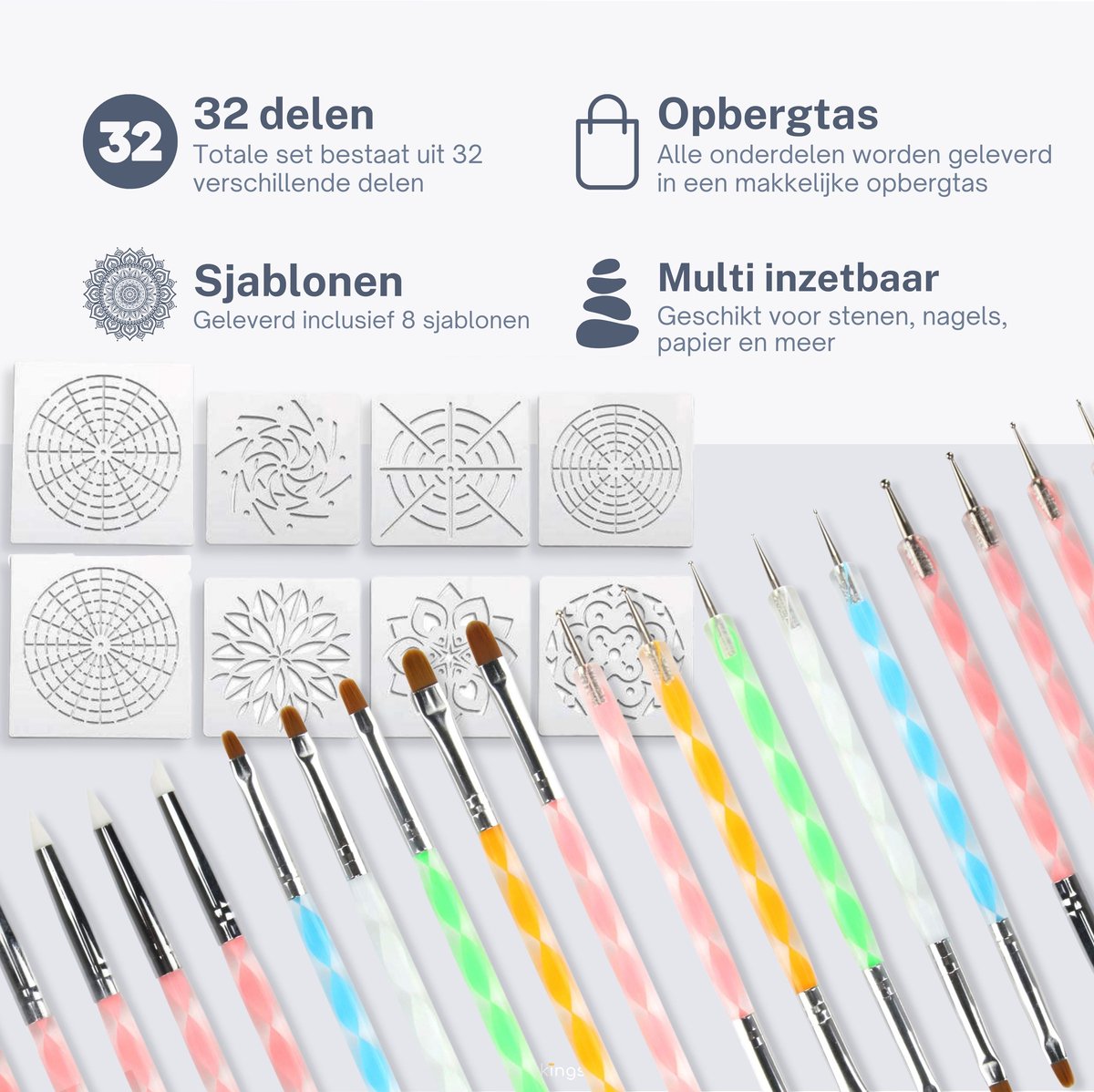 Dotting Tools 32 delig Mandala - inclusief Sjabloon