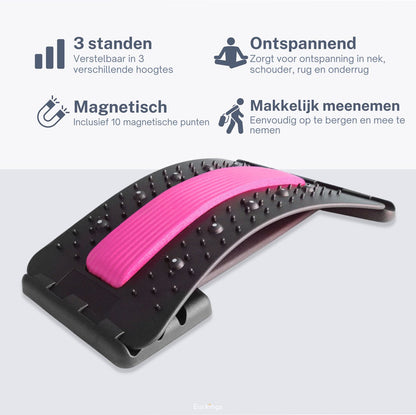 Backstretcher Massage Apparaat met Zachte Pads - roze