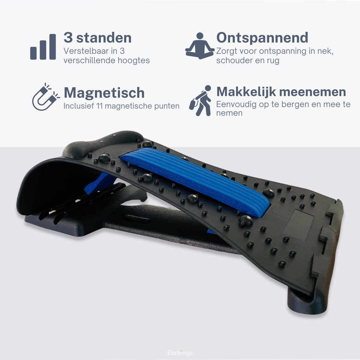 Nekstretcher Nekmassage apparaat - blauw