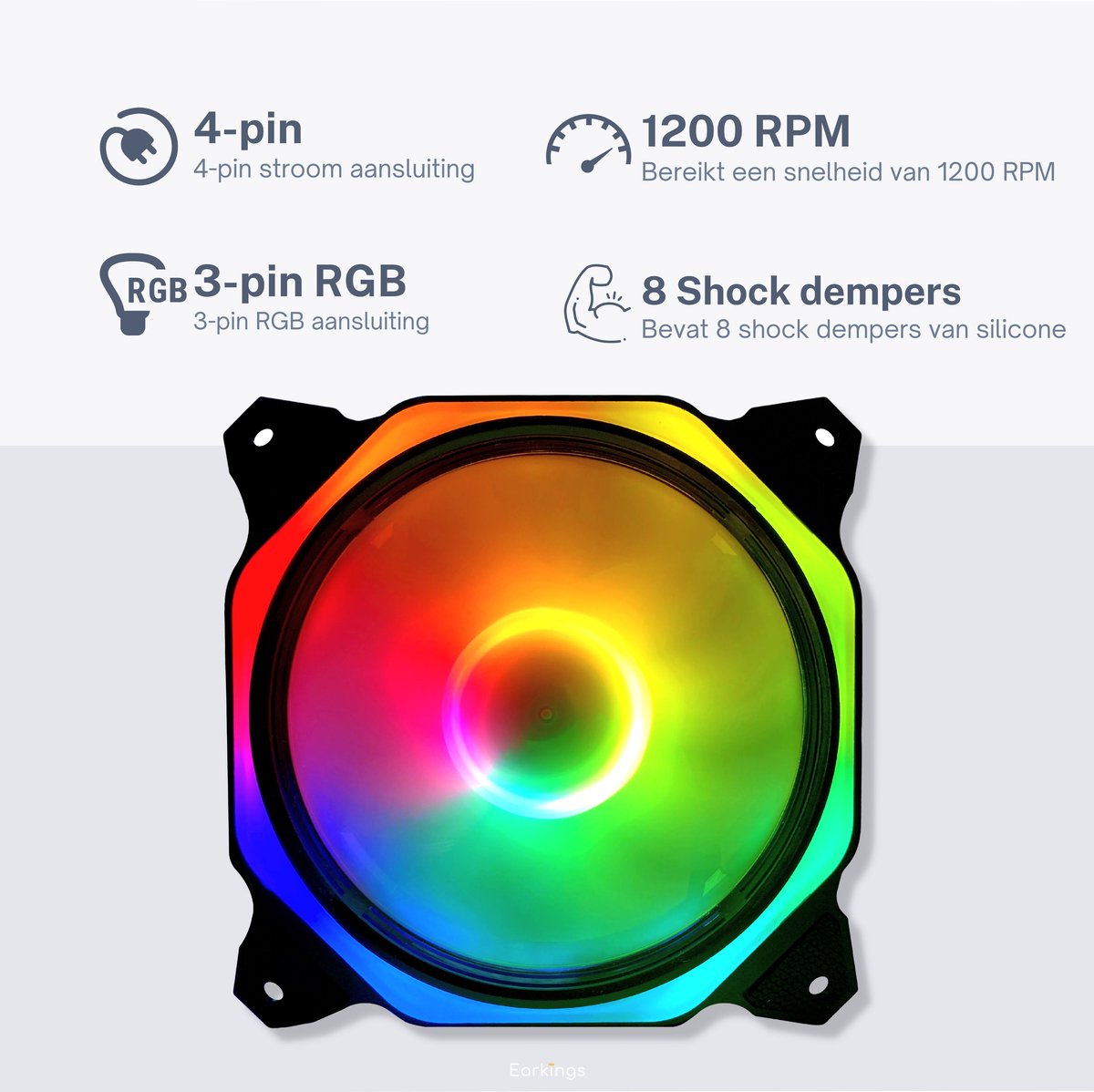 RGB Fan PC case fan - 120mm 4-pin