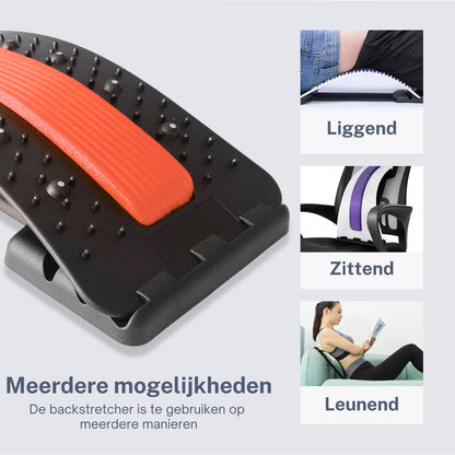 Backstretcher Massage Apparaat met Zachte Pads - rood